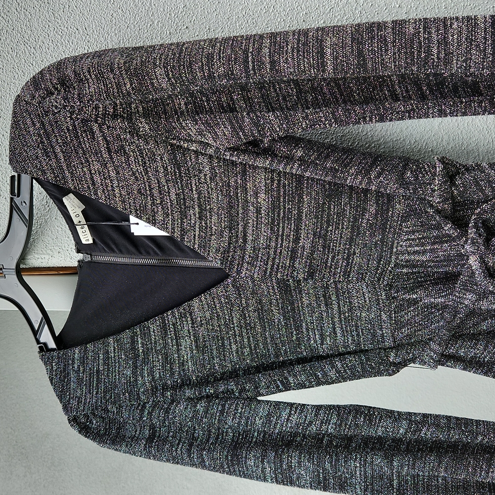 Women's Alice + Olivia black and silver dress size 2 new with tags